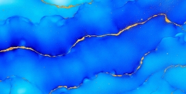 蓝金流体艺术纹理