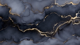 深蓝鎏金流体艺术纹理
