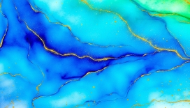 蓝色绚烂的流体艺术纹理