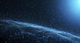 蓝色科技感的粒子光效背景