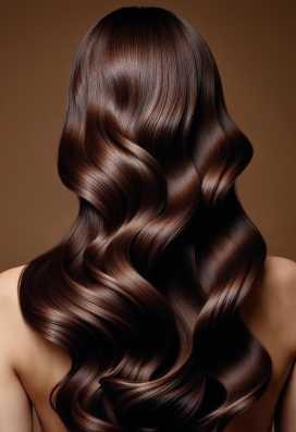 深棕大波浪长发：质感与美学的交融
