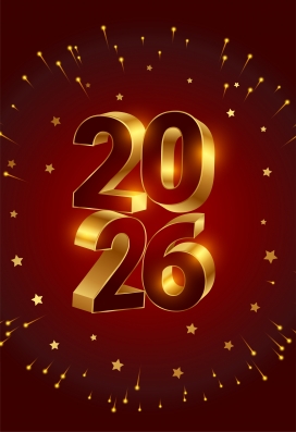 2026 鎏金质感新年主题装饰设计：红金配色的节日氛围视觉