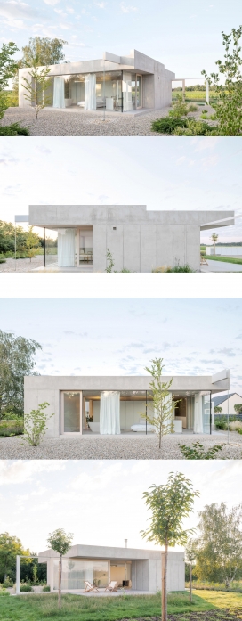 《平原边缘的房子》-Skupaj Arhitekti在斯洛文尼亚建造“拒绝上下文模仿”的混凝土房屋