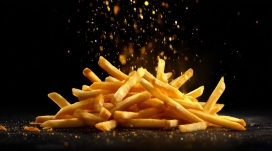 金黄酥脆薯条 - 美食创意摄影