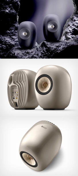 ROSS LOVEGROVE HI-FI扬声器看起来像河中的鹅卵石