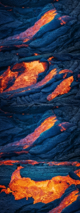 Living Lava __ 流动活熔岩，大地深处奔涌而出的原始自然力量