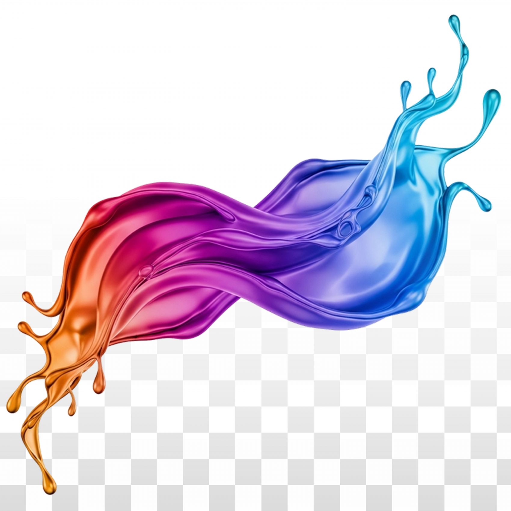 彩漾流波:渐变液态的视觉韵律呈现图片