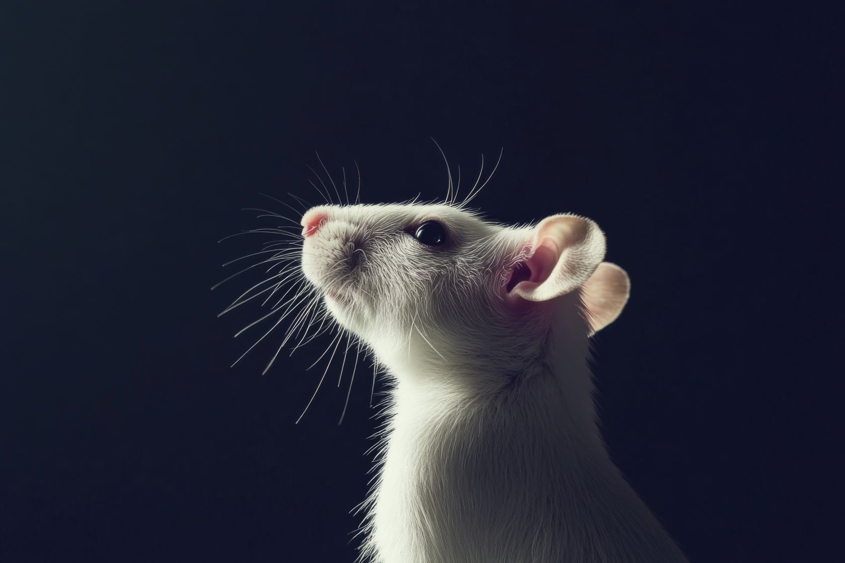 微光灵韵:小白鼠的暗调特写呈现图片