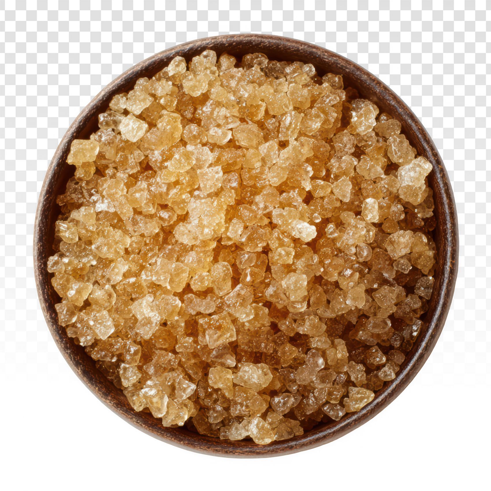 金晶满钵:黄冰糖块的温润质感视觉呈现图片