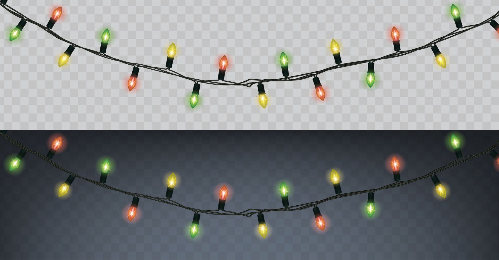 缤纷彩灯带 - 节日氛围感装饰元素图片