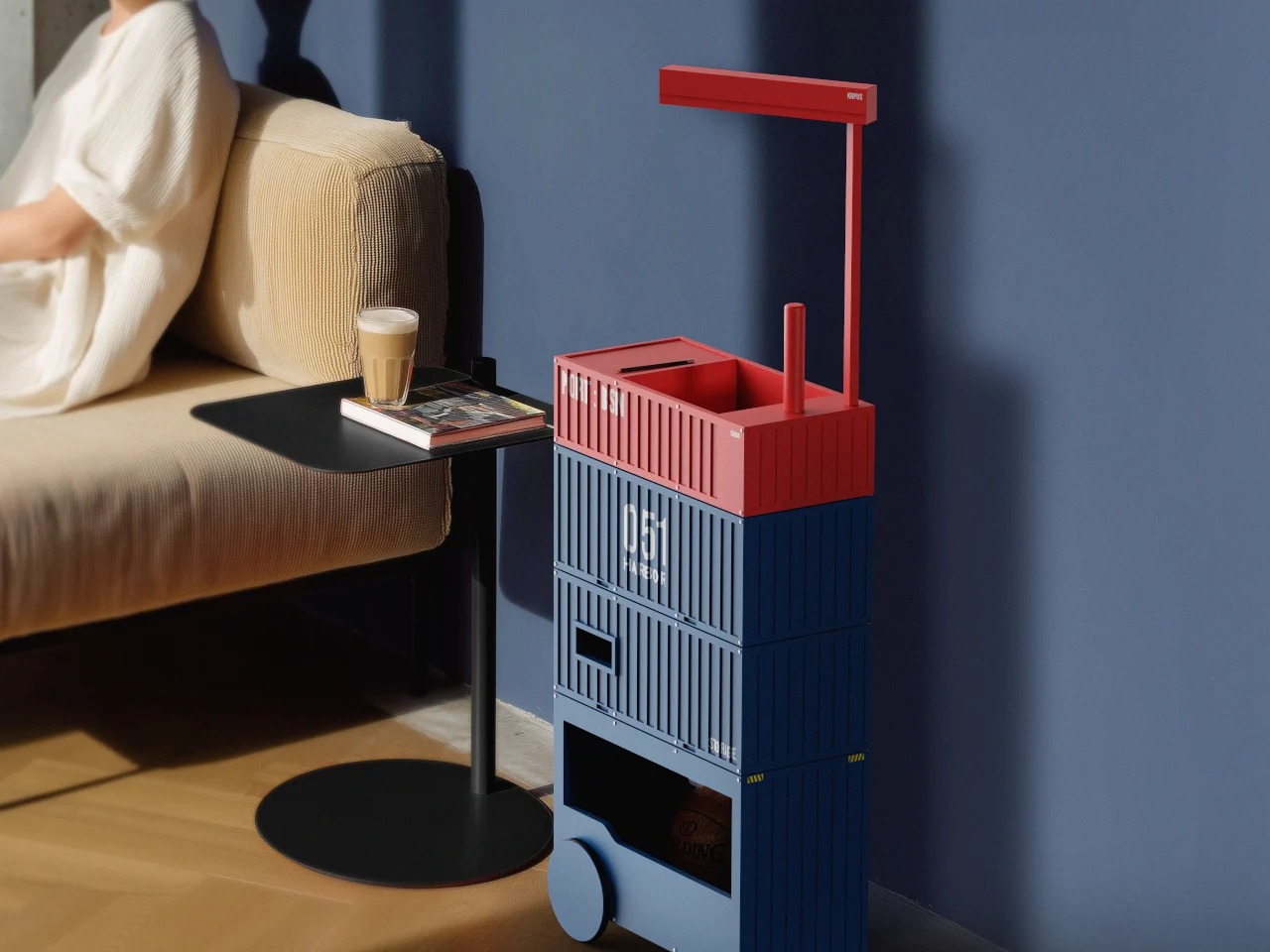 可以像港口集装箱一样堆叠和旋转的手推车---酷图编号3