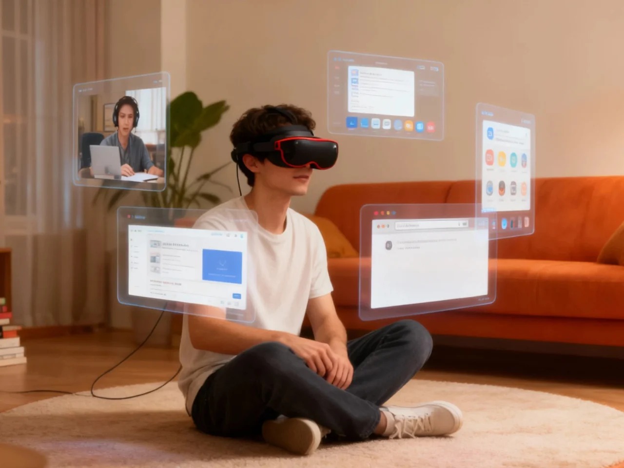 用300英寸屏幕取代了VR头戴设备的95G AR眼镜---酷图编号2