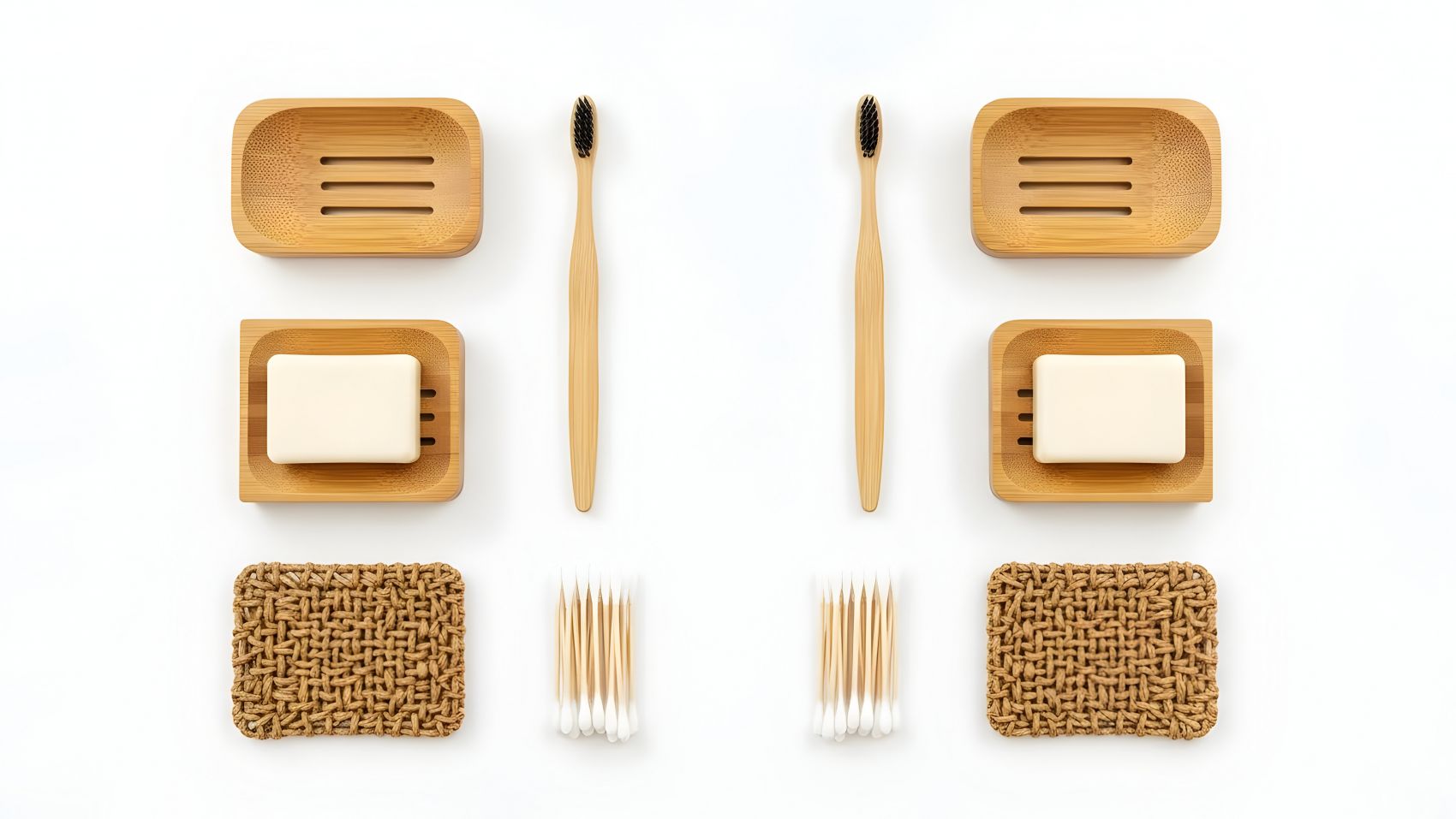 竹质生活套装 - 可持续卫浴日用品组合图片