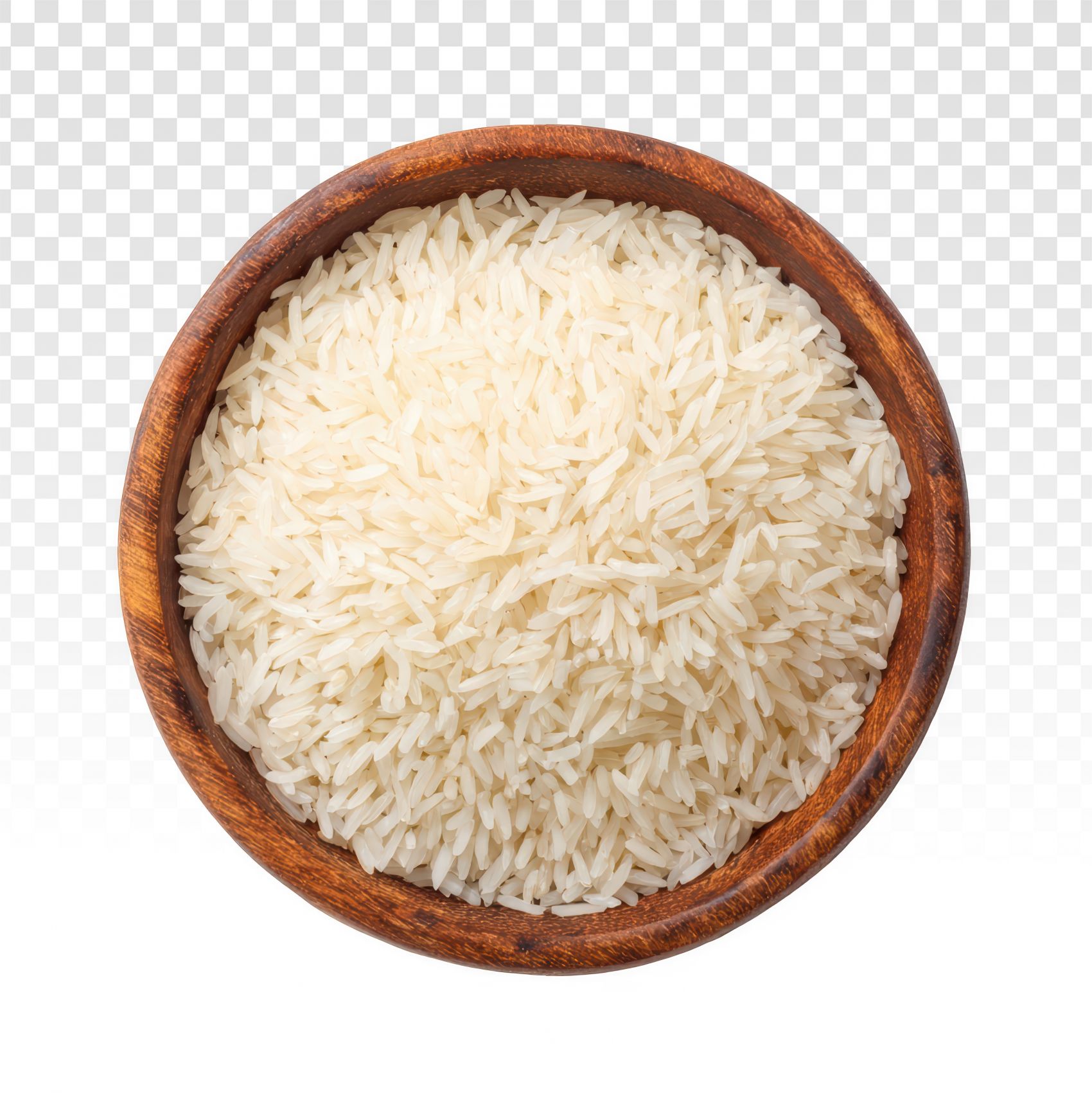 木碗盛香米:一捧晶莹的人间烟火,承载东方餐桌的温润底色图片