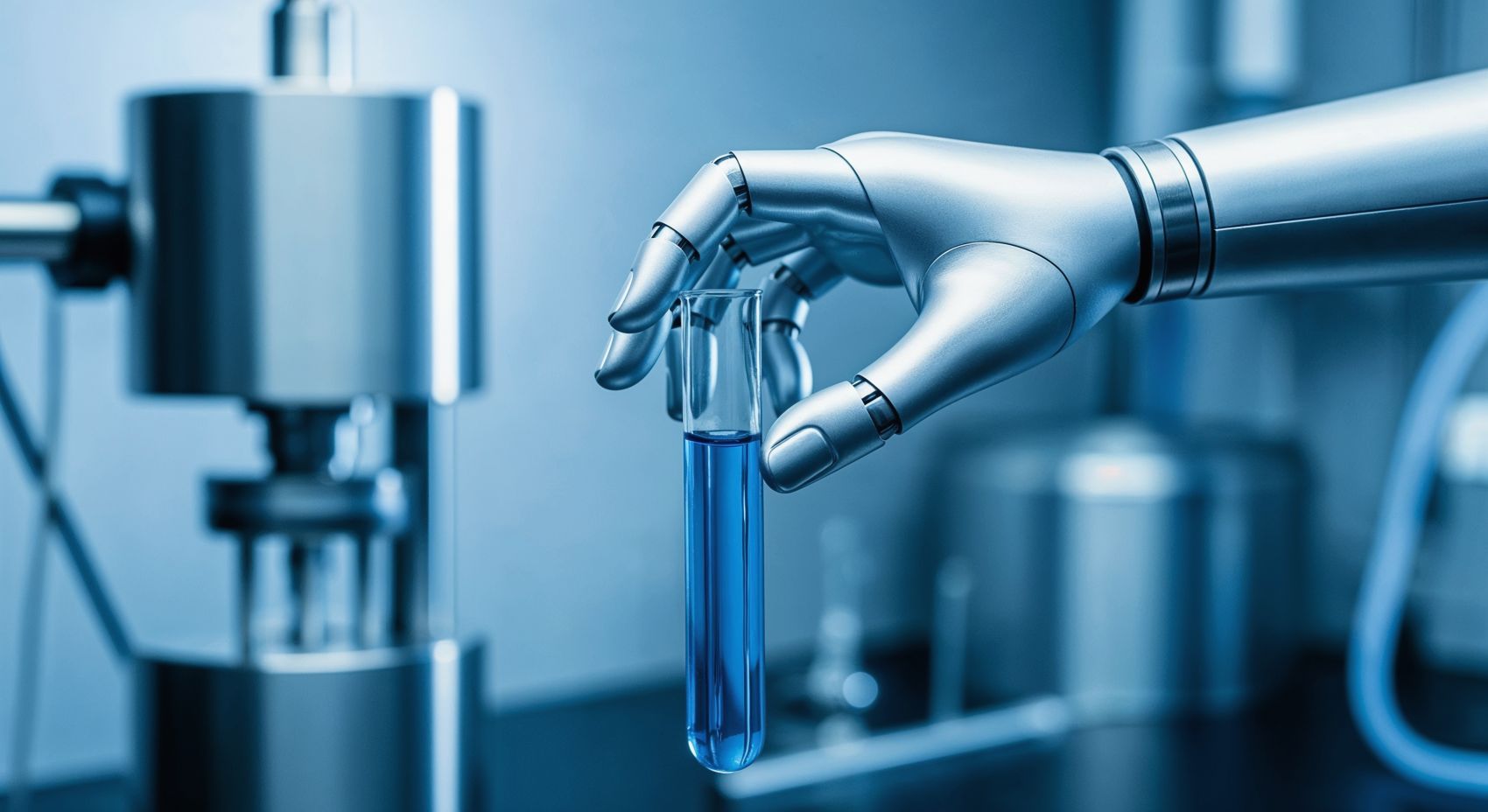 智能机械手 实验室未来特写图片