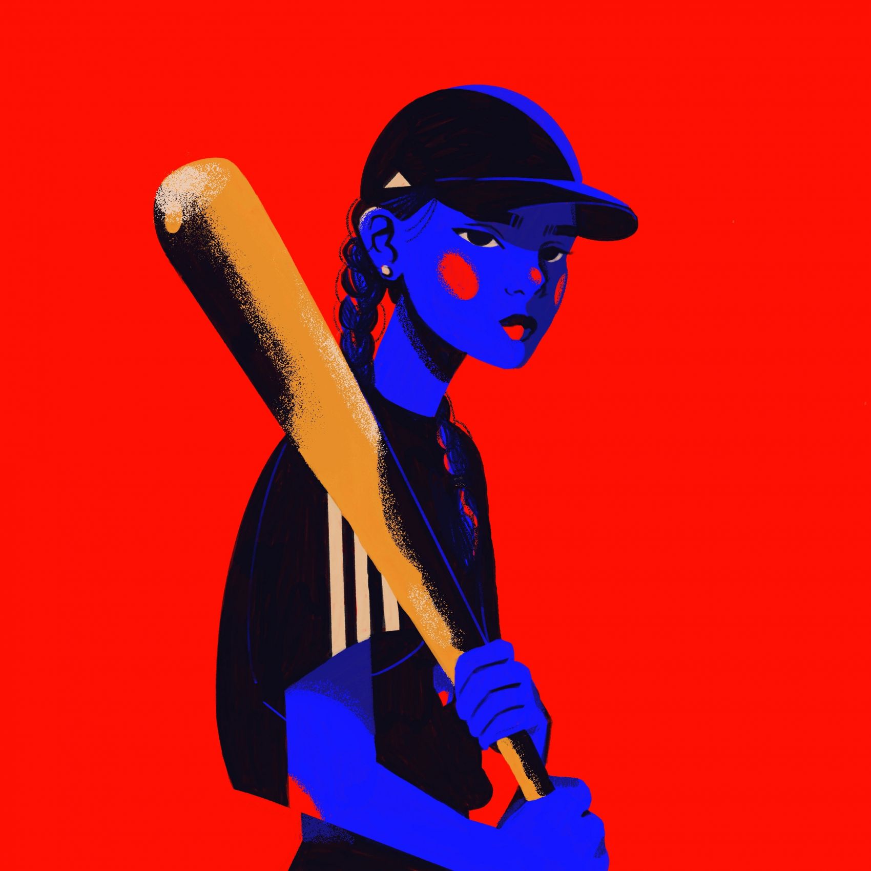 Illustrations of 2025-高饱和撞色人物插画 现代情绪表达系列图片