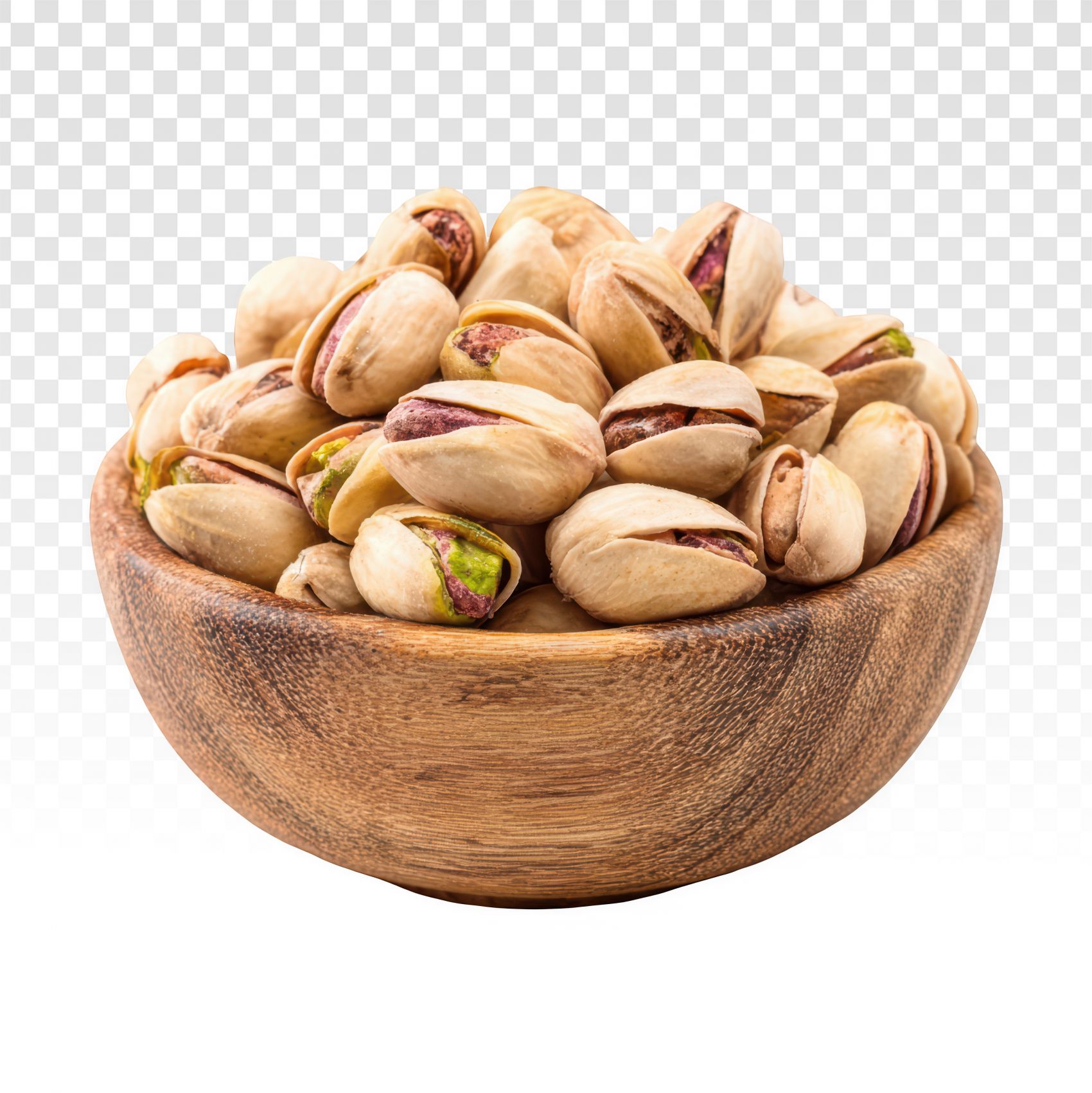 开心果木碗特写 透明质感素材图片