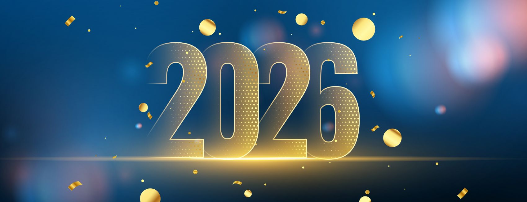 2026 新年蓝金庆典海报图片