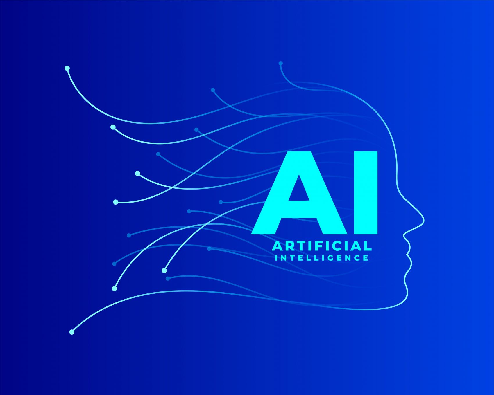 AI 人工智能科技概念插画图片