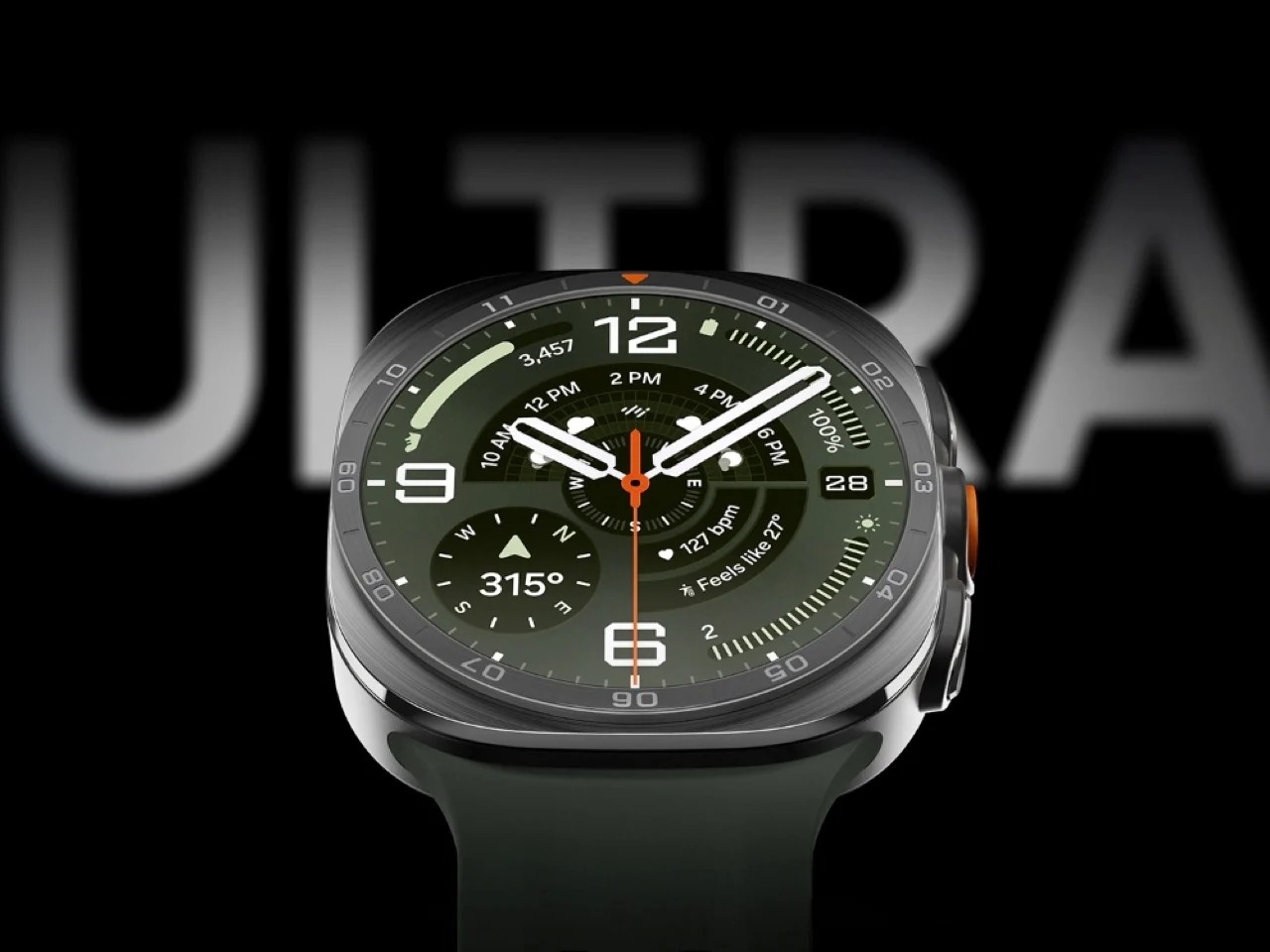 比苹果手表ultra3更薄电池仍增长了35%的三星GALAXY WATCH ULTRA2手表图片