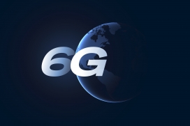 6G 技术主题视觉设计：地球元素的科技感标识