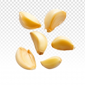 玉瓣悬香：蒜瓣的鲜活质感视觉呈现