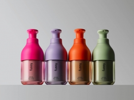 Fussy 自然沐浴露 - 色彩化包装的洗护产品设计