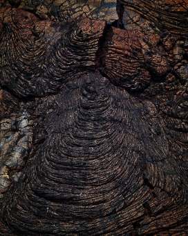 Pāhoehoe-绳状熔岩的自然地质纹理