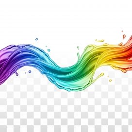 彩虹流体：流动的色彩狂想，液态光谱的视觉盛宴