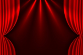 红丝绒舞台幕布 盛典开幕背景