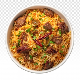 印度牛肉比尔亚尼 异域香饭特写