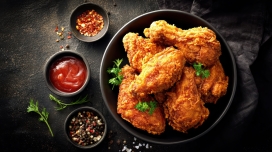 香酥炸鸡美食特写