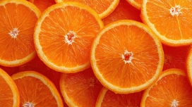 高清新鲜橙子切片纹理特写美食摄影素材