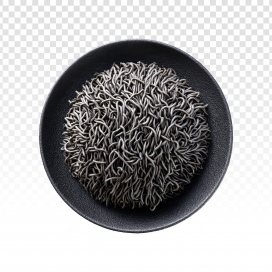 高清免抠黑色墨鱼面俯视美食摄影素材