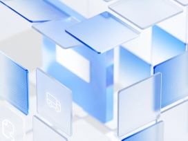 Dashline-玻璃质感科技方块设计