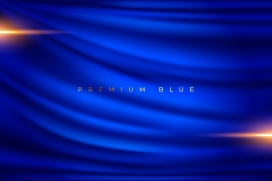 奢华蓝金渐变抽象设计素材