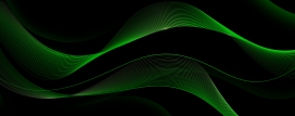 绿境流波 - 科技感抽象线条设计素材