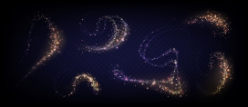流光粒子轨迹 - 梦幻光效设计素材