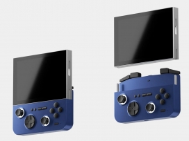 可拆卸控制模块可以连接到MAGSAFE手机的GAMEMT E5 MODX手持设备