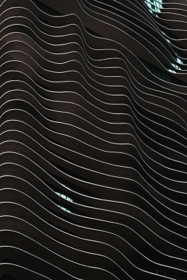 波浪线条建筑特写 现代极简风城市摄影