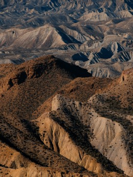 荒漠峡谷地貌航拍风光