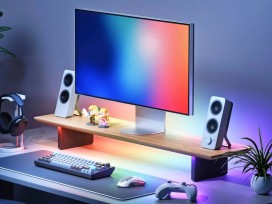 NANOLEAF-将环境照明和桌面组织结合在一起的智能LED显示器支架