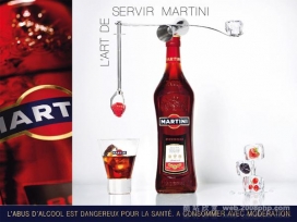 马蒂尼(Martin)瓶子加水果广告:艺术篇